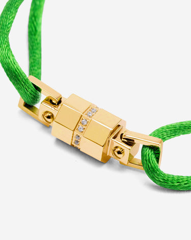 Midnight Lock Green Bracelet Gold-colored. 8mm