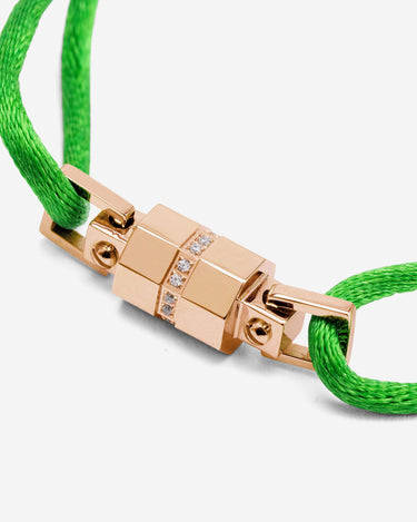 Midnight Lock Grün Armband Roségoldfarben. 8mm