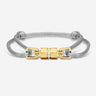 Midnight Lock Grijs Armband Goudkleurig. Elegant handgemaakt heren sieraden, luxe uitstraling.