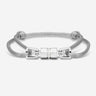 Midnight Lock Grijs Armband Zilverkleurig, handgemaakte sieraden voor luxe heren met premium kwaliteit.