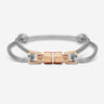 Midnight Lock Grijs Armband Rosè Goudkleurig, handgemaakte sieraden, luxe heren sieraden, exclusieve sieraden mannen.