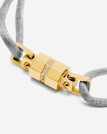 Midnight Lock Gray Bracelet Gold-colored. 8mm
