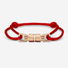 Midnight Lock Rood Armband Rosè Goudkleurig. Handgemaakt, luxe heren sieraden in premium kwaliteit.