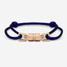 Midnight Lock Donkerblauw Armband Rosè Goudkleurig, handgemaakte sieraden voor luxe heren.