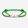 Midnight Lock Groen Armband Zilverkleurig, handgemaakte sieraden, luxe heren sieraden, premium kwaliteit sieraden, exclusieve sieraden mannen.