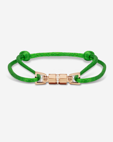 Midnight Lock Groen Armband Rosè Goudkleurig. Handgemaakte sieraden, luxe heren sieraden, premium kwaliteit sieraden, exclusieve sieraden mannen.
