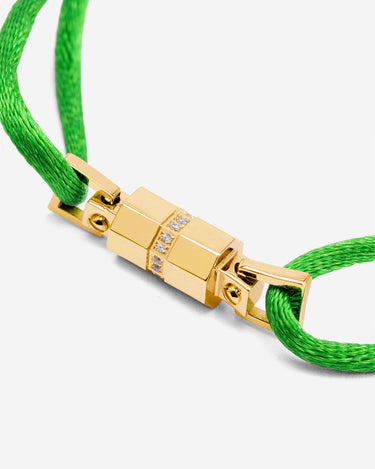 Midnight Lock Groen Armband Goudkleurig. Handgemaakte sieraden, luxe heren sieraden, premium kwaliteit sieraden.