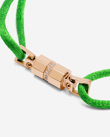 Midnight Lock Groen Armband Rosè Goudkleurig. Handgemaakte sieraden, luxe heren sieraden, exclusieve sieraden mannen.