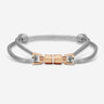 Midnight Lock Grijs Armband Rosè Goudkleurig. Voor handgemaakte sieraden, luxe heren sieraden, premium kwaliteit sieraden.