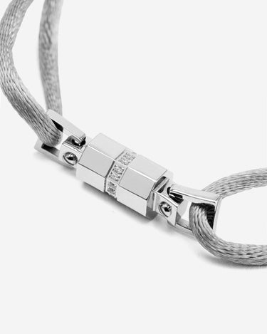 Midnight Lock Grijs Armband ZilverKleurig. Handgemaakte sieraden, luxe heren sieraden, premium kwaliteit sieraden.