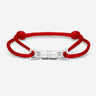 Midnight Lock Rood Armband ZilverKleurig. Handgemaakte sieraden, luxe heren sieraden, premium kwaliteit sieraden, exclusieve sieraden mannen.