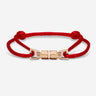 Midnight Lock Rood Armband Rosè Goudkleurig. Handgemaakte sieraden, luxe heren sieraden, premium kwaliteit.