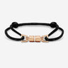 Midnight Lock Zwart Armband Rosè Goudkleurig. handgemaakte sieraden, luxe heren sieraden, premium kwaliteit sieraden, exclusieve sieraden mannen.