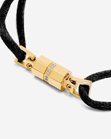 Midnight Lock Zwart Armband Goudkleurig handgemaakte sieraden luxe heren sieraden premium kwaliteit sieraden exclusieve sieraden mannen