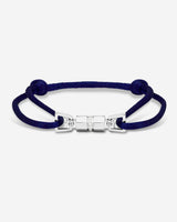 Midnight Lock Donkerblauw Armband Zilverkleurig. Handgemaakte sieraden, luxe heren sieraden, exclusieve sieraden mannen.