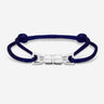 Midnight Lock Donkerblauw Armband Zilverkleurig. Handgemaakte sieraden, luxe heren sieraden, exclusieve sieraden mannen.