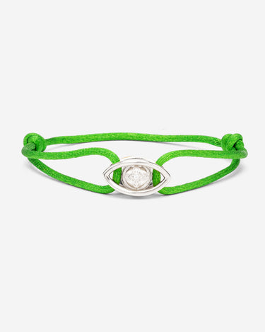 Emerald Guardian Groen Armband, Zilver 10mm met zirconia steen en verstelbare banden.