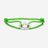Emerald Guardian Groen Armband, Zilver 10mm met zirconia steen en verstelbare banden.