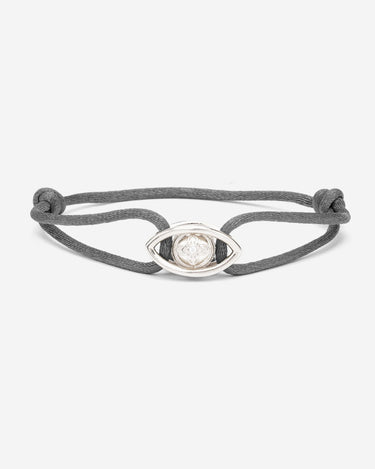 Emerald Guardian Grijze Armband, Zilver 10mm - handgemaakte sieraden, luxe heren sieraden, premium kwaliteit sieraden