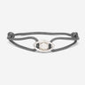 Emerald Guardian Grijze Armband, Zilver 10mm - handgemaakte sieraden, luxe heren sieraden, premium kwaliteit sieraden