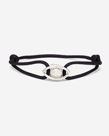 Emerald Guardian Zwart Armband, Zilver 10mm - handgemaakte sieraden voor luxe heren, verstelbaar design.