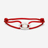 Emerald Guardian Rood Armband, Zilver 10mm - handgemaakte sieraden, luxe heren sieraden, premium kwaliteit sieraden