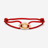 Emerald Guardian Rood Amband, Rosé Goudkleurig oog, handgemaakte sieraden voor een exclusieve stijl.