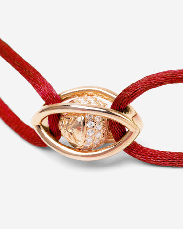 Emerald Guardian Rood Amband, Rosé Goudkleurig 10mm met zirconia steen, handgemaakte sieraden