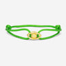 Emerald Guardian Groen Armband Goudkleurig met zirconia steen, handgemaakte sieraden in luxe kwaliteit.