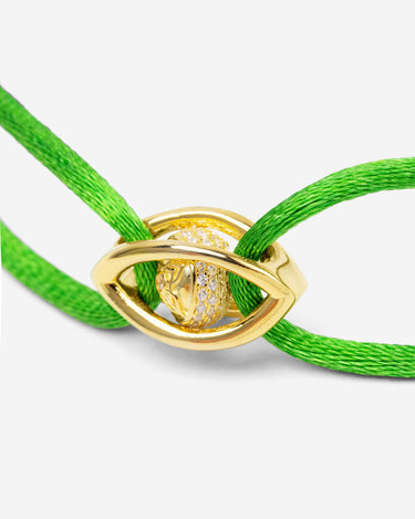 Emerald Guardian Groen Armband Goudkleurig met zirconia steen en verstelbaar ontwerp, handgemaakte sieraden.