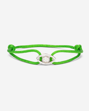 Emerald Guardian Groen Armband Zilver met zirconia steen, handgemaakte sieraden, luxe heren sieraden