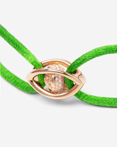 Emerald Guardian Groen Armband Rosé Goudkleurig met zirconia steen, een luxe handgemaakte sieradenaccessoire.