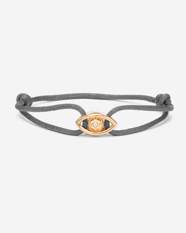 Emerald Guardian Grijs Armband Rosé Goudkleurig. Handgemaakte sieraden met verfijnde zirconia steen.