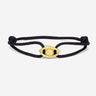 Emerald Guardian Goudkleurig Armband Zwart. 8mm handgemaakte sieraden voor luxe heren.