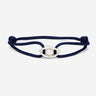 Emerald Guardian Donkerblauw Armband Zilver. Handgemaakte sieraden, luxe heren sieraden, premium kwaliteit sieraden.