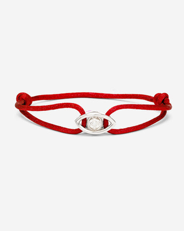 Emerald Guardian Rood Armband Zilver. Handgemaakte sieraden, luxe heren sieraden, premium kwaliteit sieraden.