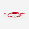 Celestial Balance Zilver Rood Armband, handgemaakte sieraden met luxe uitstraling en fonkelende zirkonia steentjes.