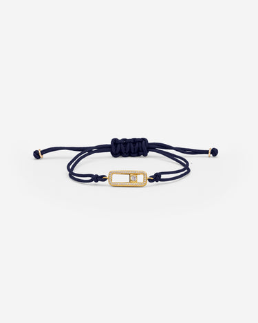 Celestial Balance Goud Donkerblauw Armband met zirkonia steentjes, handgemaakte sieraden