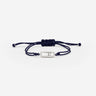 Celestial Balance Zilver Donkerblauw Armband met fonkelende zirkonia, handgemaakte sieraden, luxe heren sieraden.