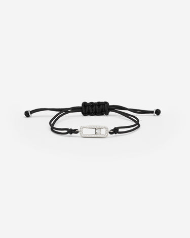 Celestial Balance Zilver Zwart Armband, handgemaakte sieraden met fonkelende zirkonia steentjes.