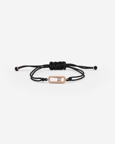 Celestial Balance Rosé Goud Zwart Armband, handgemaakte sieraden met luxe uitstraling en fonkelende zirkonia.