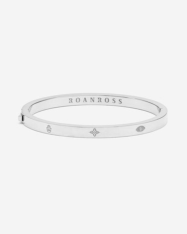 Celestia Guard Silver-Colored Bangle Bracelet