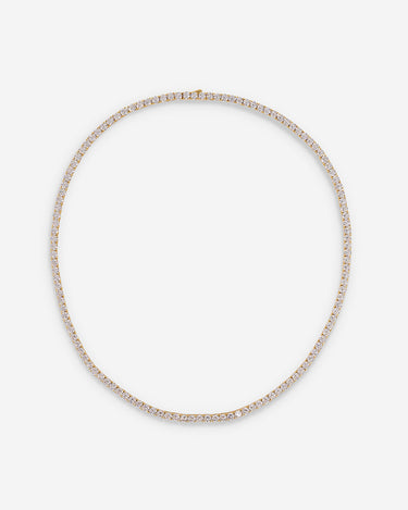 Crystal Embrace Gold-colored Tennis Necklace