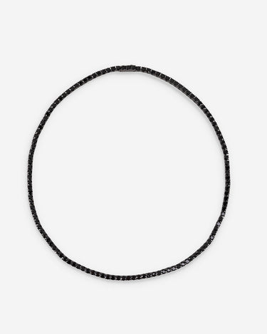 Crystal Embrace Black Tennis Necklace