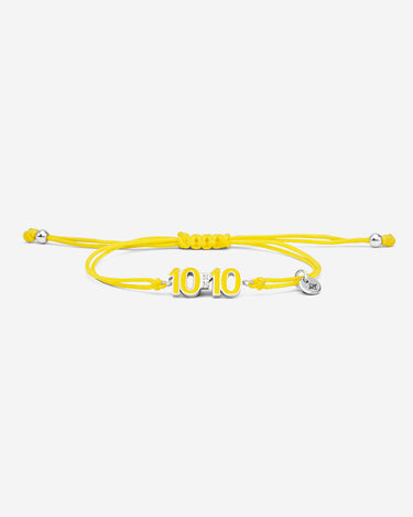 10:10 Liora Zilverkleurig Geel Armband, handgemaakte sieraden, luxe heren sieraden, exclusieve sieraden mannen.