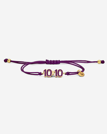 10:10 Liora Goudkleurig Paarse Armband, handgemaakte sieraden, luxe heren sieraden, premium kwaliteit sieraden