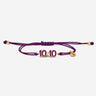 10:10 Liora Goudkleurig Paarse Armband, handgemaakte sieraden, luxe heren sieraden, premium kwaliteit sieraden
