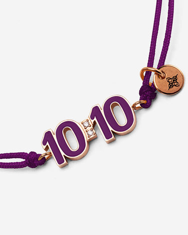 10:10 Liora Rosé Goudkleurig Paarse Armband, handgemaakte sieraden, luxe heren sieraden, premium kwaliteit.