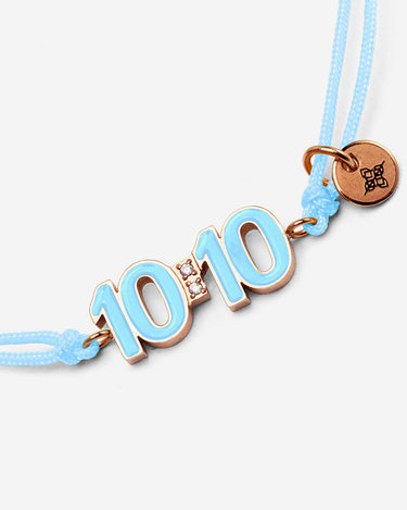 10:10 Liora Rosé Goudkleurige Lichtblauwe Armband, symbool van manifestatie en communicatie