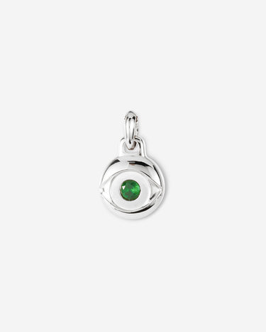 ⁠Emerald Eye Talisman pendant Zilverkleurig